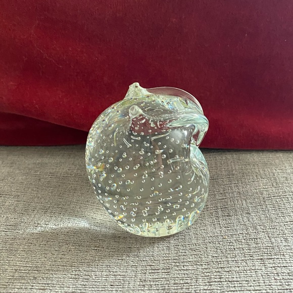 As Is Vintage Hand Blown Bulicante Art Glass Owl Paperweight - Picture 4 of 9